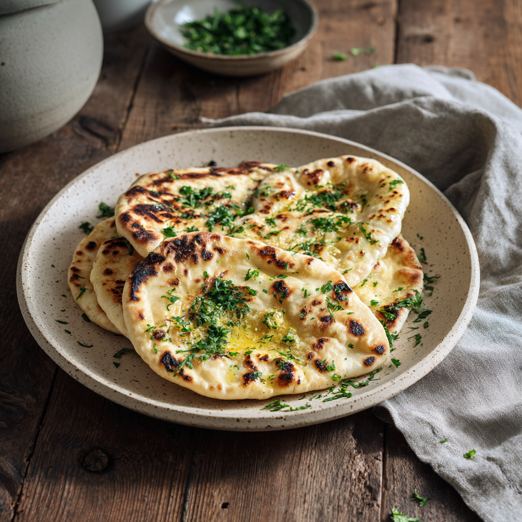 Naanbröd med vitlök & persilja